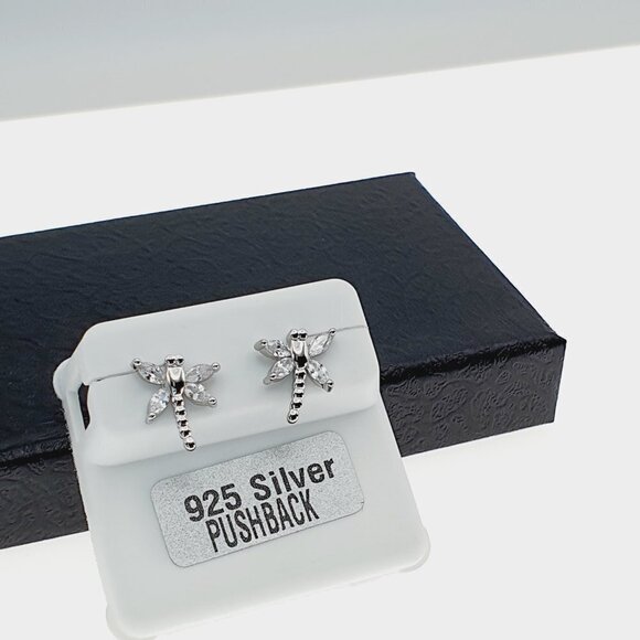 "925 sterling silver luxury CZ earrings for women/girls, Best for RJUS2218 - Picture 3 of 11